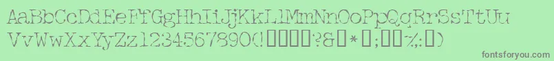 Fifthcopyssk-Schriftart – Graue Schriften auf grünem Hintergrund