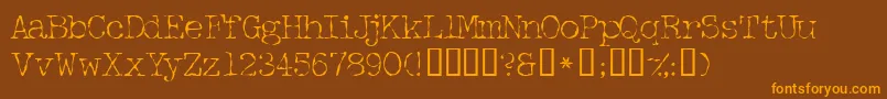 Fifthcopyssk Font – Orange Fonts on Brown Background