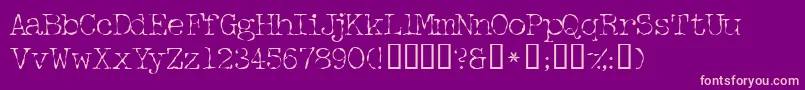 Fifthcopyssk Font – Pink Fonts on Purple Background