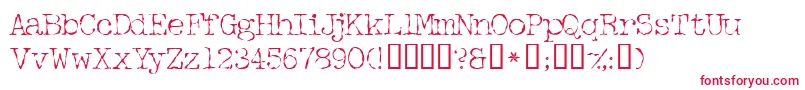 Fifthcopyssk Font – Red Fonts on White Background