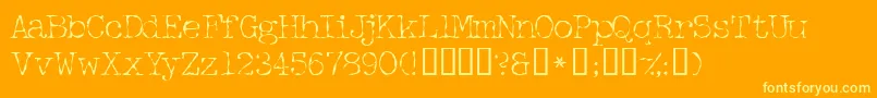 Fifthcopyssk Font – Yellow Fonts on Orange Background