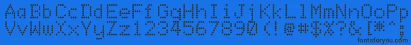 Шрифт DotMatrix – чёрные шрифты на синем фоне