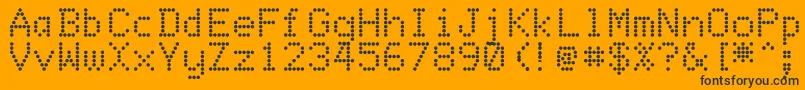 DotMatrix Font – Black Fonts on Orange Background