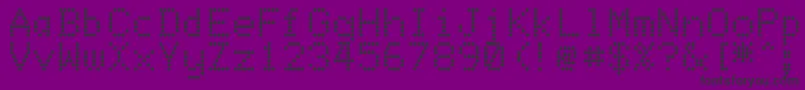 フォントDotMatrix – 紫の背景に黒い文字