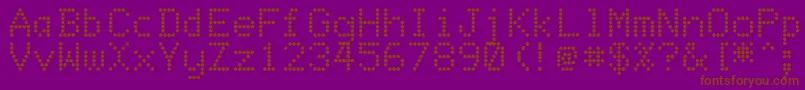 DotMatrix Font – Brown Fonts on Purple Background