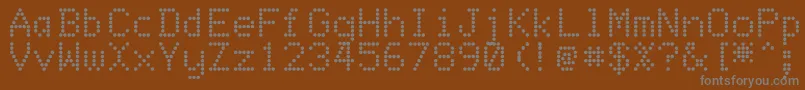 Шрифт DotMatrix – серые шрифты на коричневом фоне