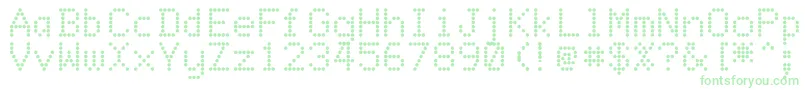 DotMatrix Font – Green Fonts on White Background