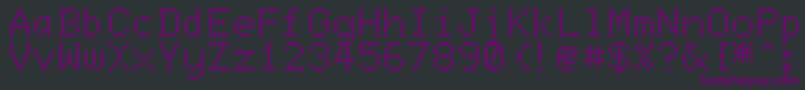 Czcionka DotMatrix – fioletowe czcionki na czarnym tle