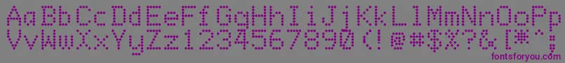 DotMatrix Font – Purple Fonts on Gray Background