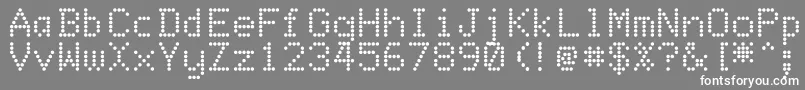 フォントDotMatrix – 灰色の背景に白い文字