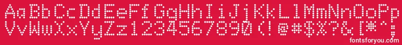 DotMatrix Font – White Fonts on Red Background