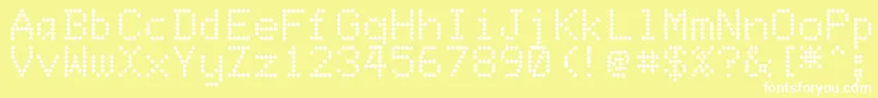 DotMatrix Font – White Fonts on Yellow Background