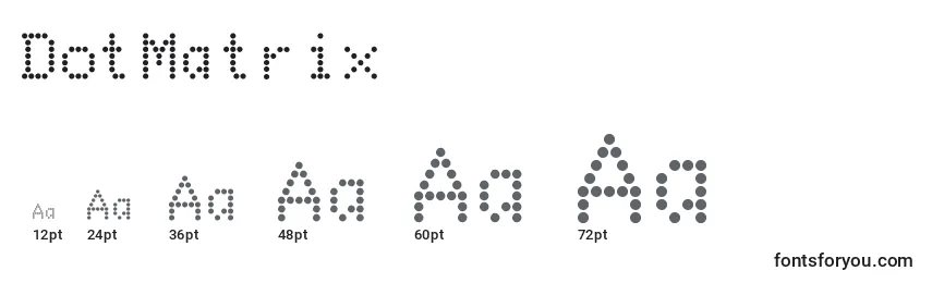 DotMatrix Font Sizes