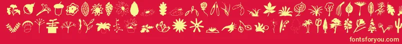 Plantso Font – Yellow Fonts on Red Background