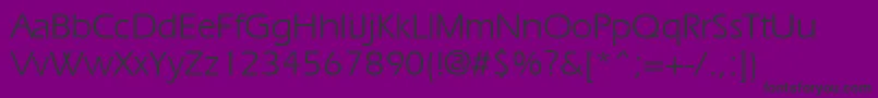Fonte Ergoe – fontes pretas em um fundo violeta