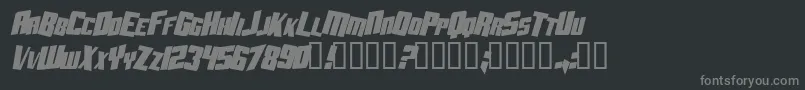AftershockDebrisCondsolidItalic Font – Gray Fonts on Black Background