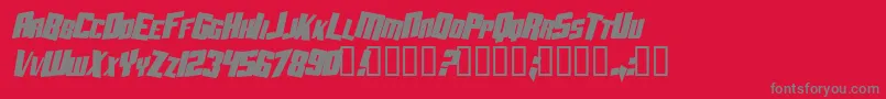 AftershockDebrisCondsolidItalic Font – Gray Fonts on Red Background