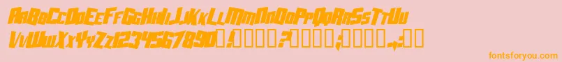 AftershockDebrisCondsolidItalic Font – Orange Fonts on Pink Background