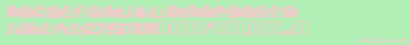 AftershockDebrisCondsolidItalic Font – Pink Fonts on Green Background