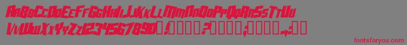 AftershockDebrisCondsolidItalic Font – Red Fonts on Gray Background