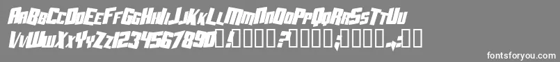 AftershockDebrisCondsolidItalic Font – White Fonts on Gray Background