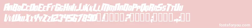 AftershockDebrisCondsolidItalic Font – White Fonts on Pink Background