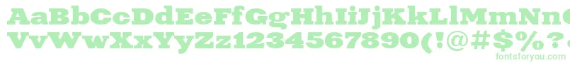 Czcionka XeniaExtendedBoldCyrillic – zielone czcionki na białym tle