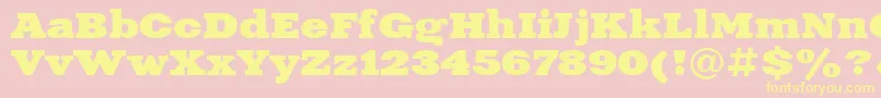 XeniaExtendedBoldCyrillic Font – Yellow Fonts on Pink Background