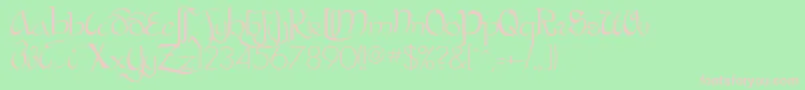 BathshebaRegular Font – Pink Fonts on Green Background