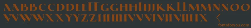RomanElegantLdr-fontti – ruskeat fontit mustalla taustalla