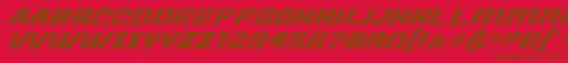 NeedForFont Font – Brown Fonts on Red Background