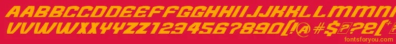 Więcej informacji o czcionce NeedForFont Czcionka NeedForFont – pomarańczowe czcionki na czerwonym tle