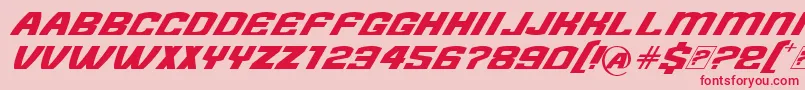 NeedForFont Font – Red Fonts on Pink Background