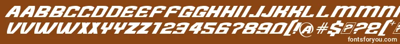 Weitere Informationen zur NeedForFont-Schriftart NeedForFont-Schriftart – Weiße Schriften auf braunem Hintergrund