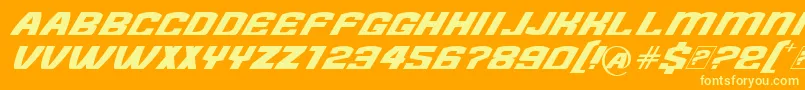 NeedForFont Font – Yellow Fonts on Orange Background