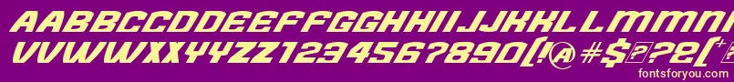 Police NeedForFont – polices jaunes sur fond violet