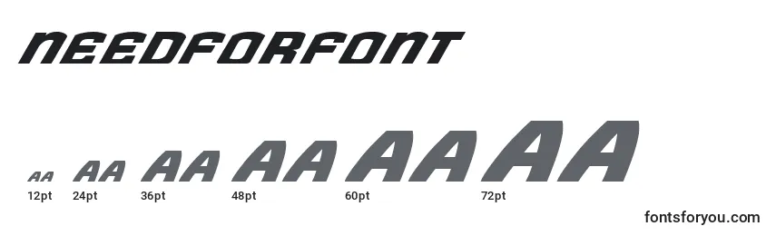 Размеры шрифта NeedForFont