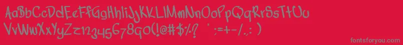 NuVago Font – Gray Fonts on Red Background