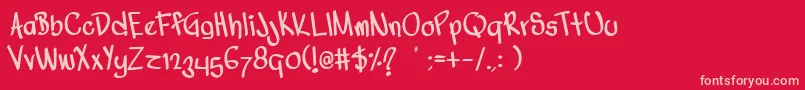 NuVago Font – Pink Fonts on Red Background