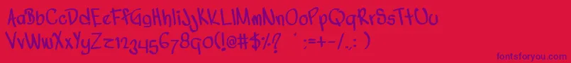 NuVago Font – Purple Fonts on Red Background