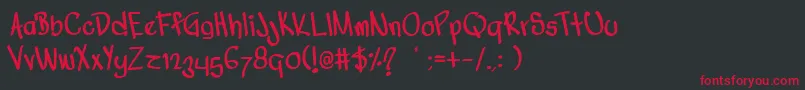 NuVago Font – Red Fonts on Black Background