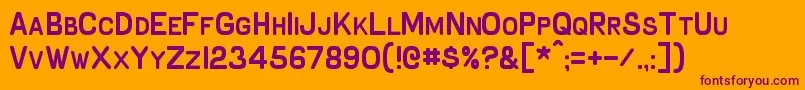 Schnaubelt Font – Purple Fonts on Orange Background