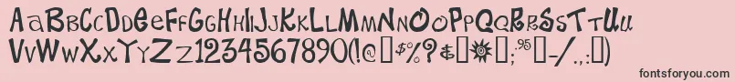 BeachtypeMedium Font – Black Fonts on Pink Background