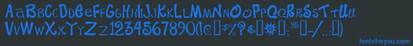 BeachtypeMedium Font – Blue Fonts on Black Background