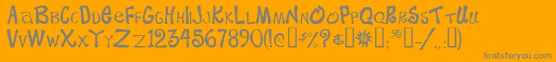BeachtypeMedium Font – Gray Fonts on Orange Background
