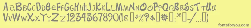 BeachtypeMedium Font – Gray Fonts on Yellow Background