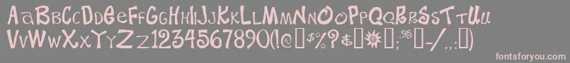 BeachtypeMedium Font – Pink Fonts on Gray Background