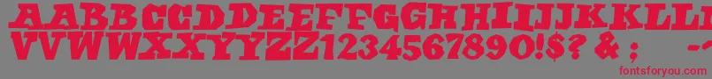 Egyptianfreehand Font – Red Fonts on Gray Background