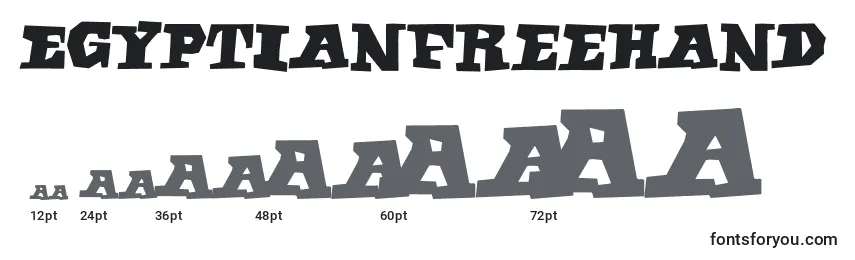 Egyptianfreehand Font Sizes