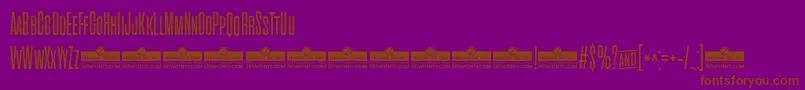 CinematograficaLightTrial Font – Brown Fonts on Purple Background